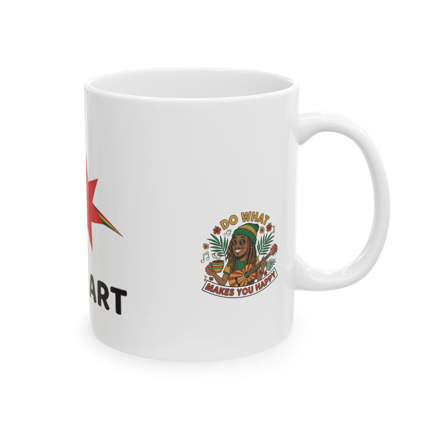 Negril Jamaica Ceramic Mug — "Do What Makes You Happy" Irie Art (11oz & 15oz)