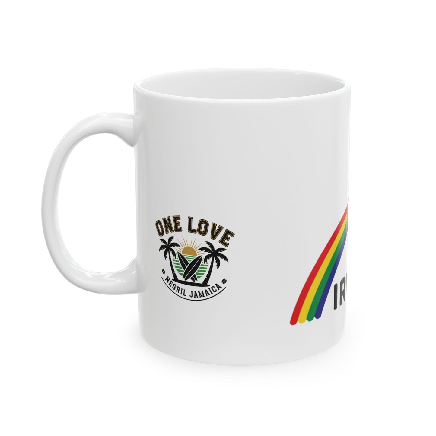 Negril Jamaica Ceramic Mug — "Do What Makes You Happy" Irie Art (11oz & 15oz)