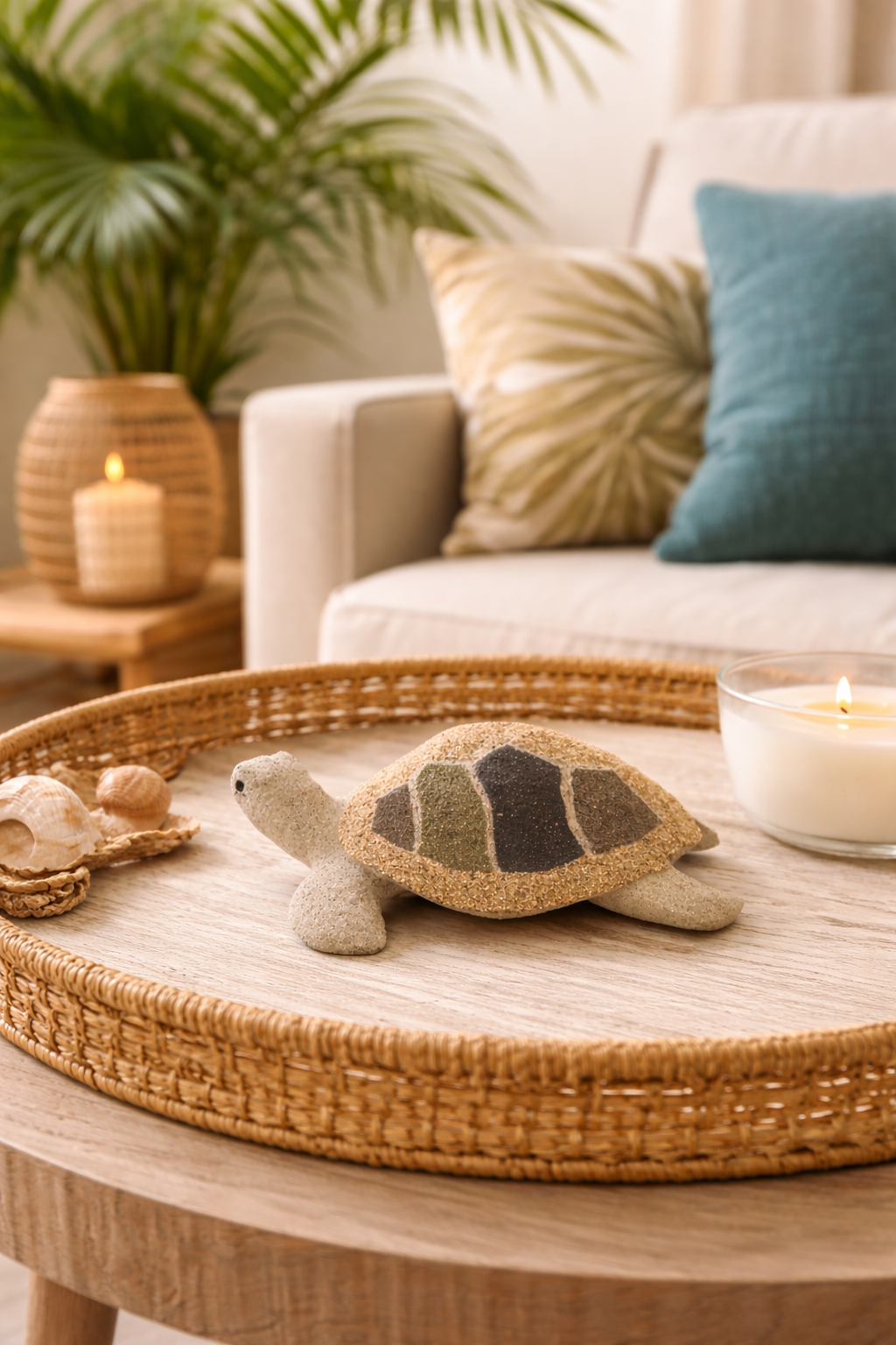 Handmade Sand Turtle – Caribbean Coastal Wall Décor 🐢🌴