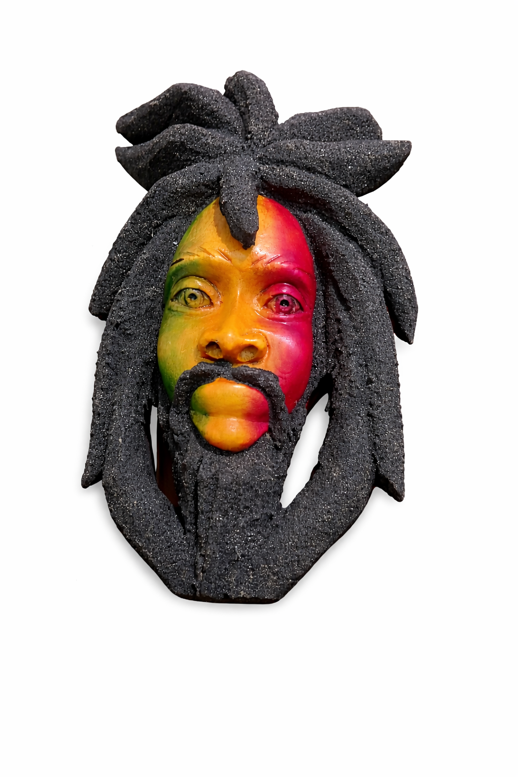 🇯🇲 Roots & Culture – Handcrafted Rasta Head  Wall Sculpture