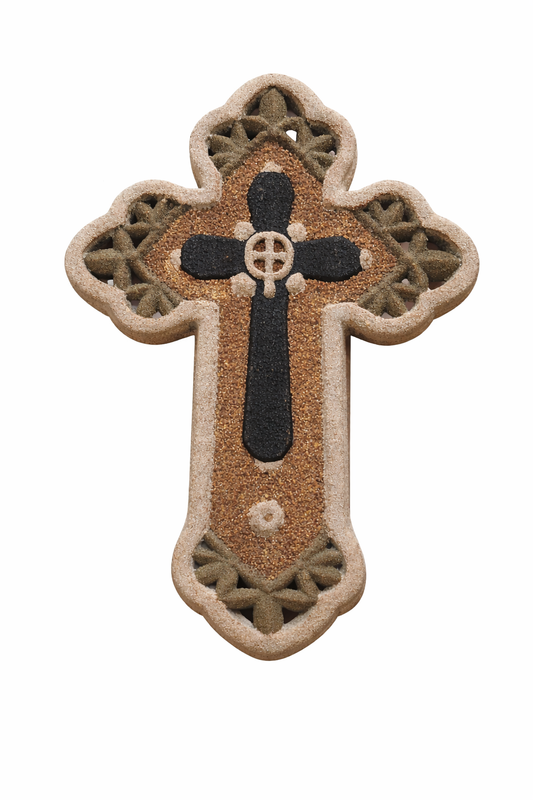 ✝️ Handcrafted Sand Cross Wall Décor