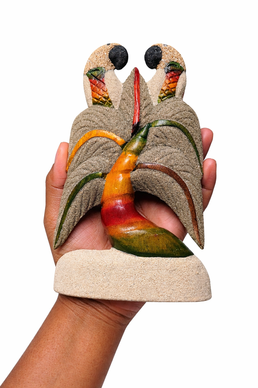 🌴 Irie Twin Palms – Handcrafted Sand Art