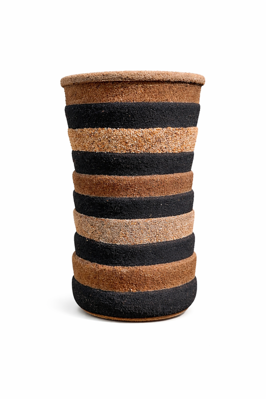 Island Earth Sand-Coated Glass Vasel