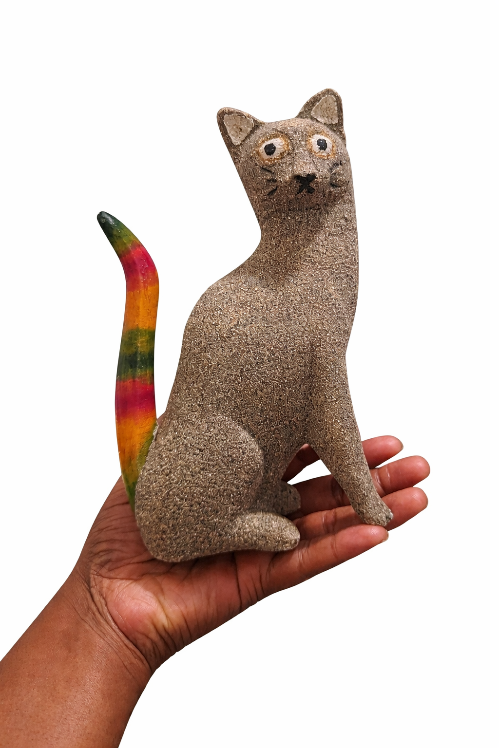 🐾 Irie Sand Cat – Handcrafted Caribbean Accent Sculpture