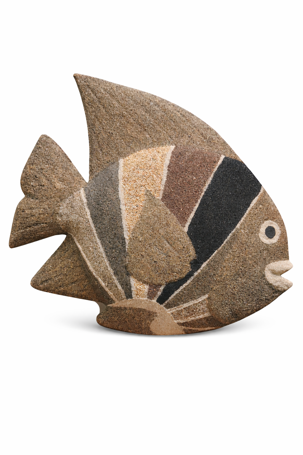 Handcrafted Coastal Wall Fish – Sand Textured Art