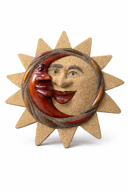 🌞🌙 Sun & Moon Harmony – Handcrafted Sand Wall Art